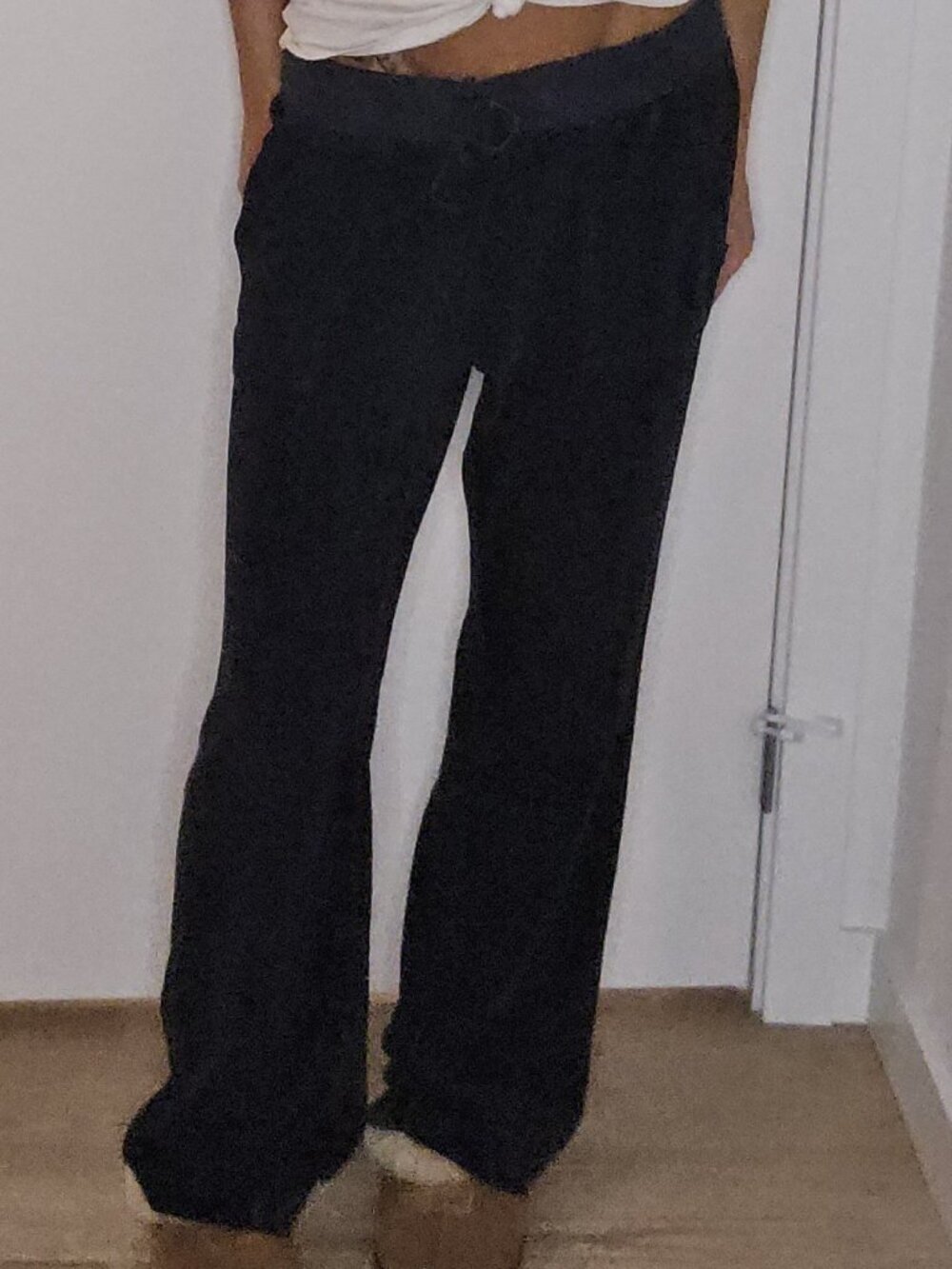 Y2K JUICY COUTURE NAVY BLUE VELOUR TRACKPANTS